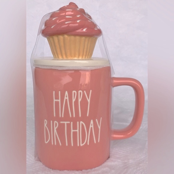 Rae Dunn Happy Birthday Mug with Cupcake Lid - Picture 1 of 8